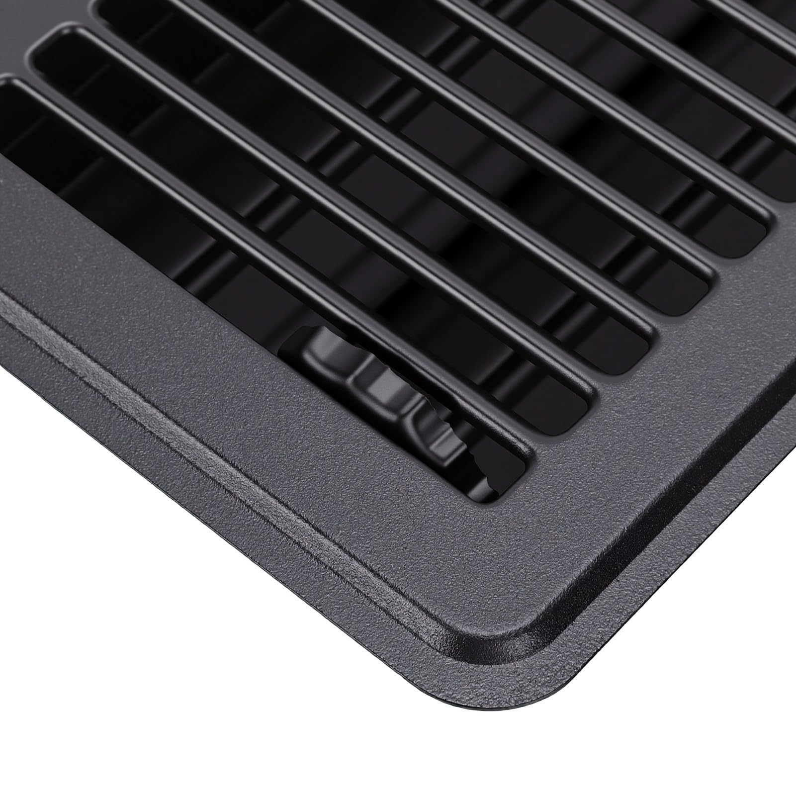 Hyuduo Rejilla de Ventilación de Acero para Piso Pulgadas, Registro Transitable con Compuerta Ajustable para Sistemas HVAC del Hogar
