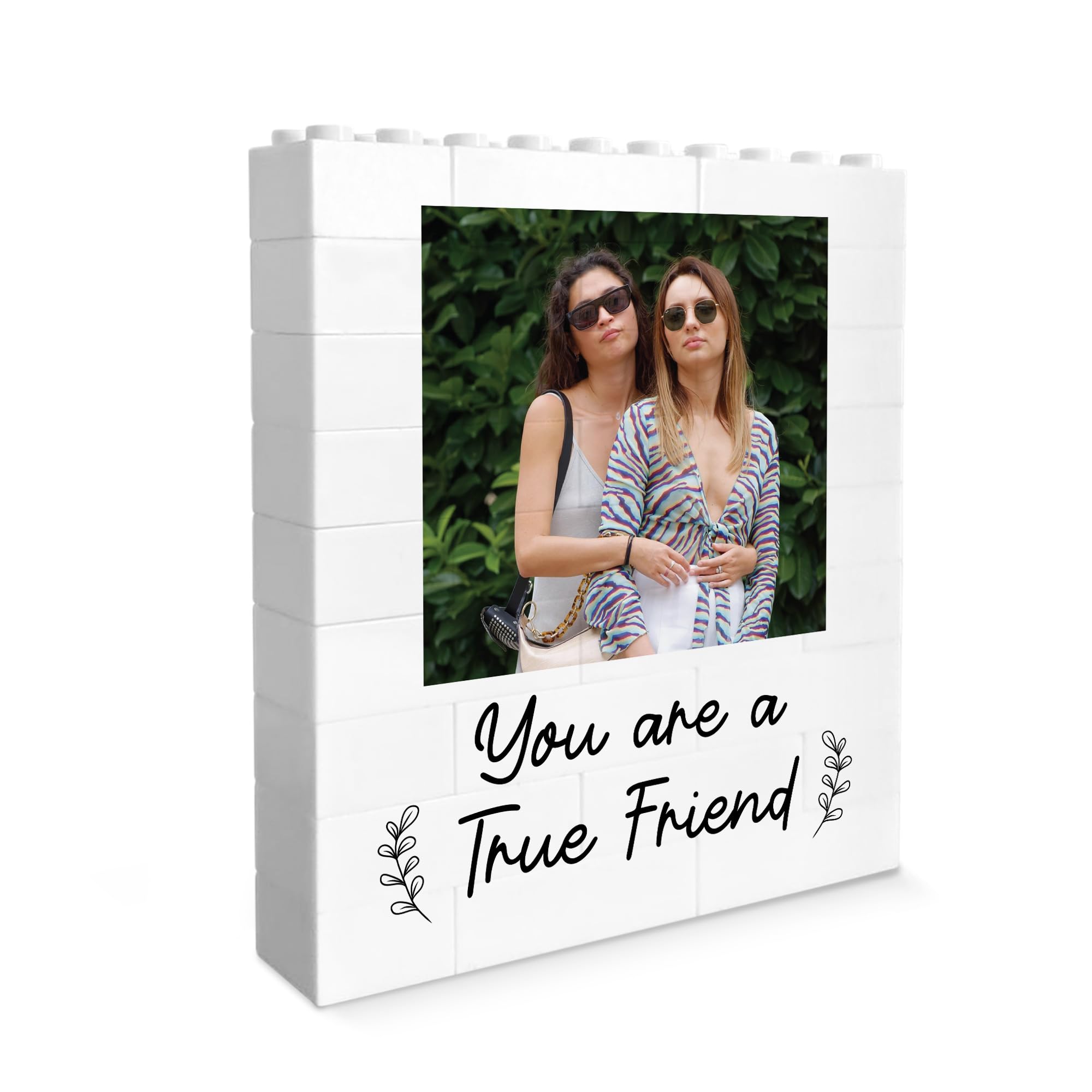 Red Ocean Personalised Best Friend Photo Birthday Present For Her Friendship Friendship Photo Building Block for BFF Christmas Bestie