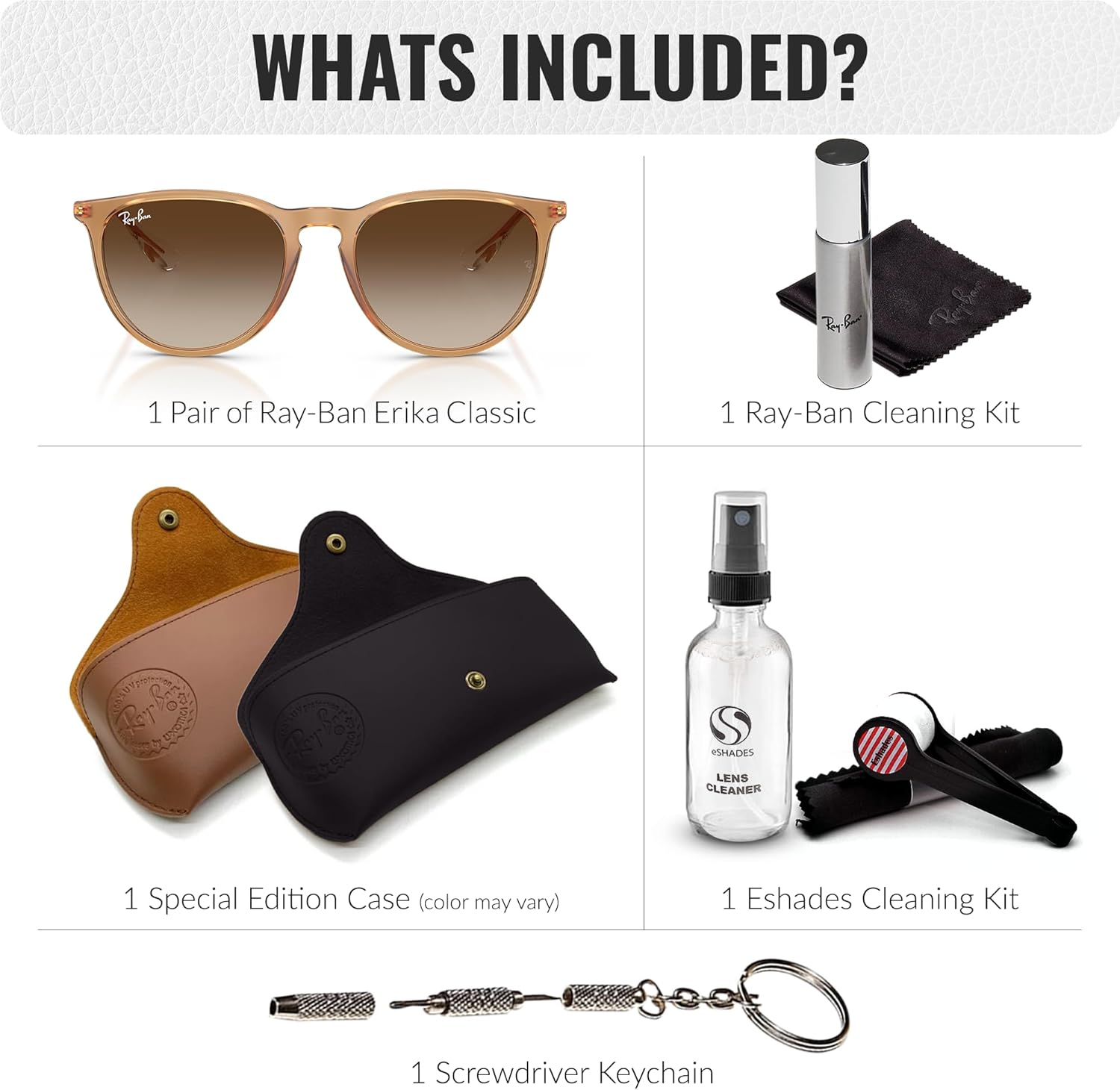 Ray-Ban RB4171 ERIKA CLASSIC Phantos Shaped Sunglasses for Men & Women with Official RAYBAN Eyewear Kit