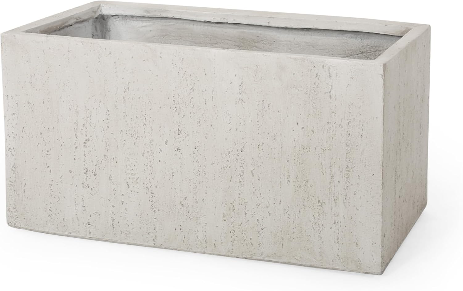 roomfitters Outdoor Large Square MGO Planter for Modern Spaces, Durable 35'' Length Design, White