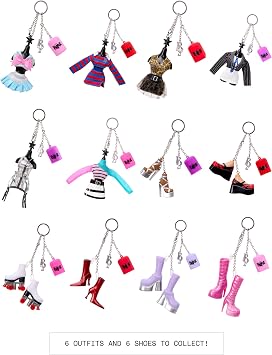 Bratz All Dolled Up Fashion & Shoe Pack Blind Box with Lippie Holder Bag Charm, Shoes and Outfits to Collect