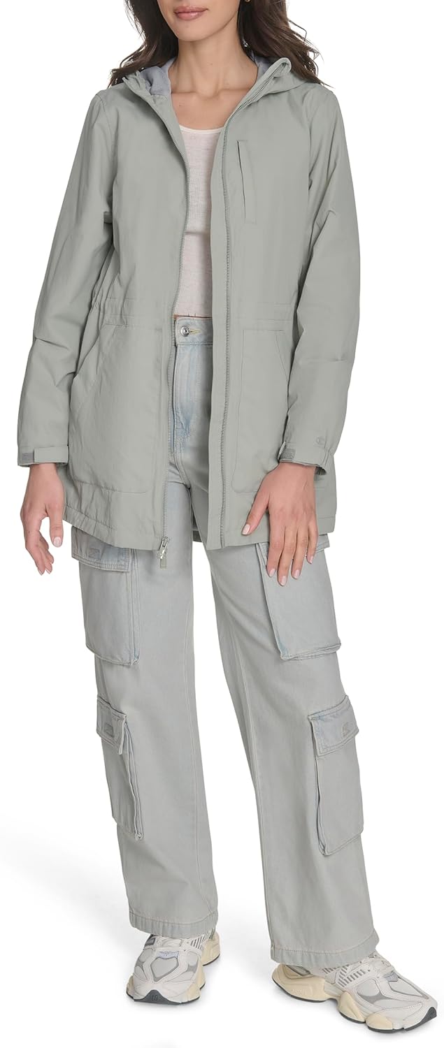 Champion Women's Hooded Cinch Waist Rain Jacket - Image 8