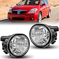Nilight Fog Lights for 2003-2008 Toyota Matrix, Pontiac Vibe & 2004-2010 Scion TC - Clear Lens 9006 Bulbs Plug & Play