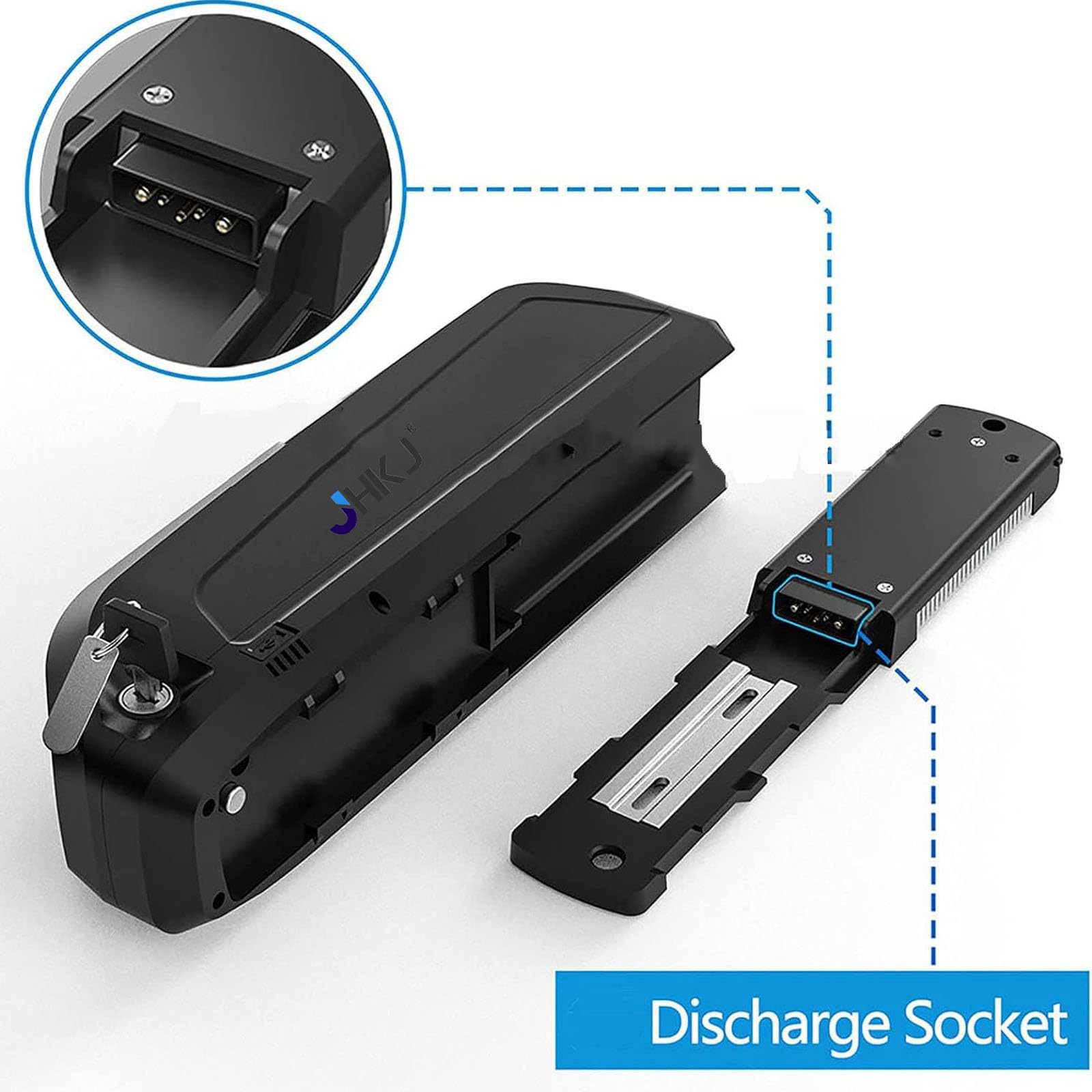 Akumulator litowy 36 V 48 V 52 V Akumulator litowo-jonowy 13 Ah 15 Ah 17 Ah 19,2 Ah Akumulator dolny do zestawów silników 500 W 750 W 1000 W z portem USB i ładowarką