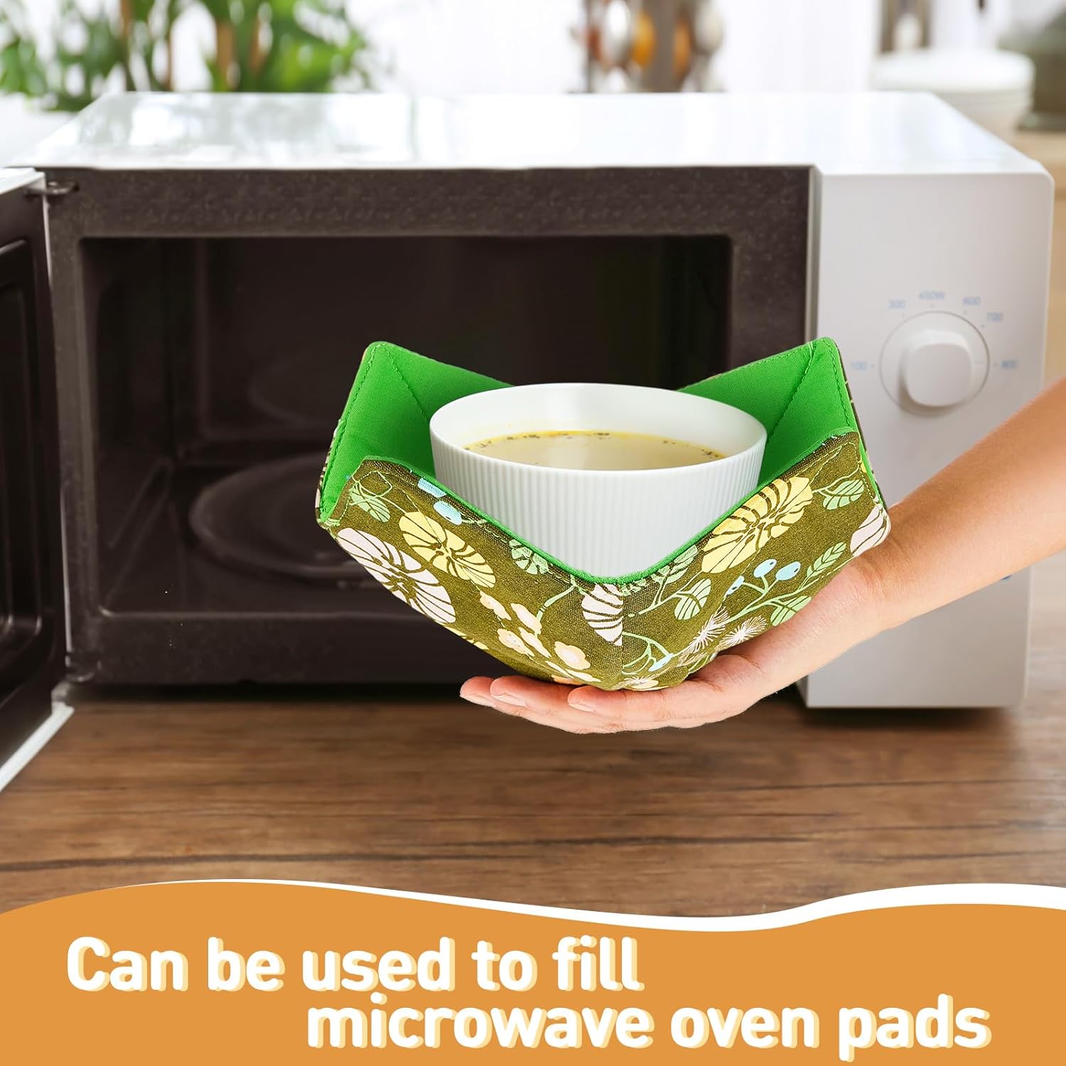 Windyun 2 Rolls Natural Cotton Batting Microwave Projects Heat Resistant Batting Warm White Lightweight Wrap for Potholders Insulated Microwave Gloves Quilting Sewing Crafts Filling 22 Inch