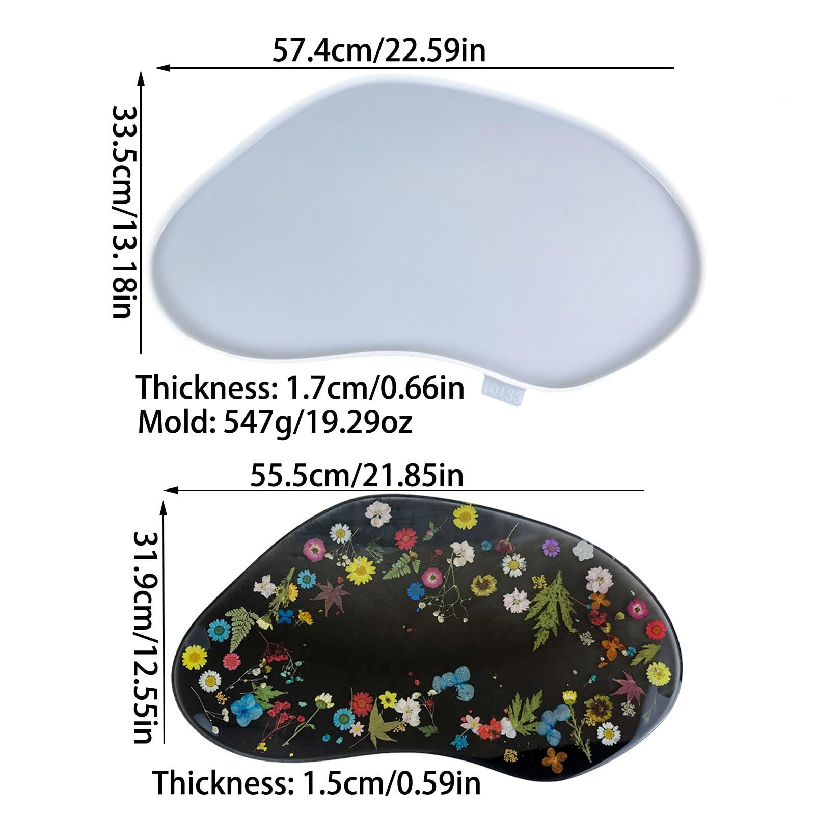 Moldes irregulares para hacer platos, moldes de mesa fáciles de usar, bandejas de almacenamiento, suministros de manualidades para proyectos de arte y manualidades, forma artística