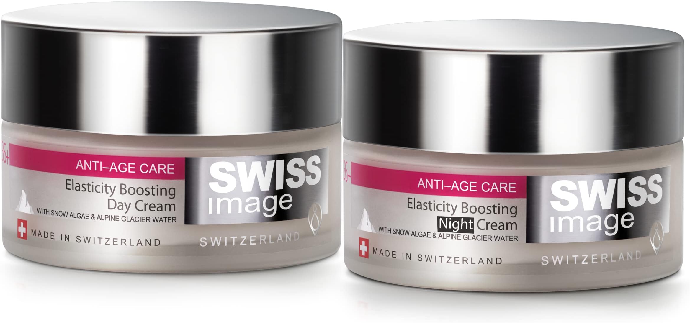 SwissImage Anti Age 36+ Elasticity Boosting Day Cream and Night Cream Pack 2 X 50ml, W/SPF Filter, Collagen Boosting 50.0 milliliters, 2.0 millilitre, 1
