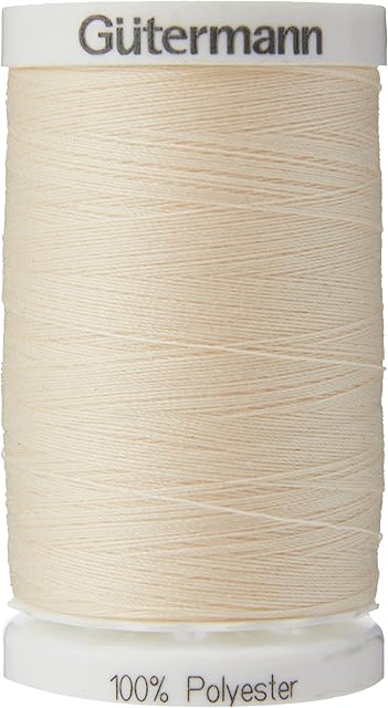 Gutermann Sew All Polyester Thread, 500mtr, Cream (0414), 5.5 x 3 x 3 cm