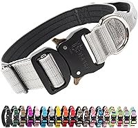 Vista 25 de TSPRO Collares Premium para Perros Collar Táctico para Perro con Parche y Hebilla de Metal de Liberación Rápida de Servicio Pesado Duradero Grueso
