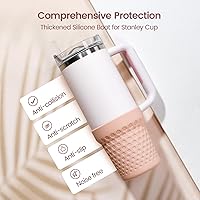 Vista 53 de Botas de silicona para Stanley, protector inferior de copa, accesorios para Stanley Quencher H2.0 FlowState Tumbler 20oz/20oz/30oz/Stanley Adventure