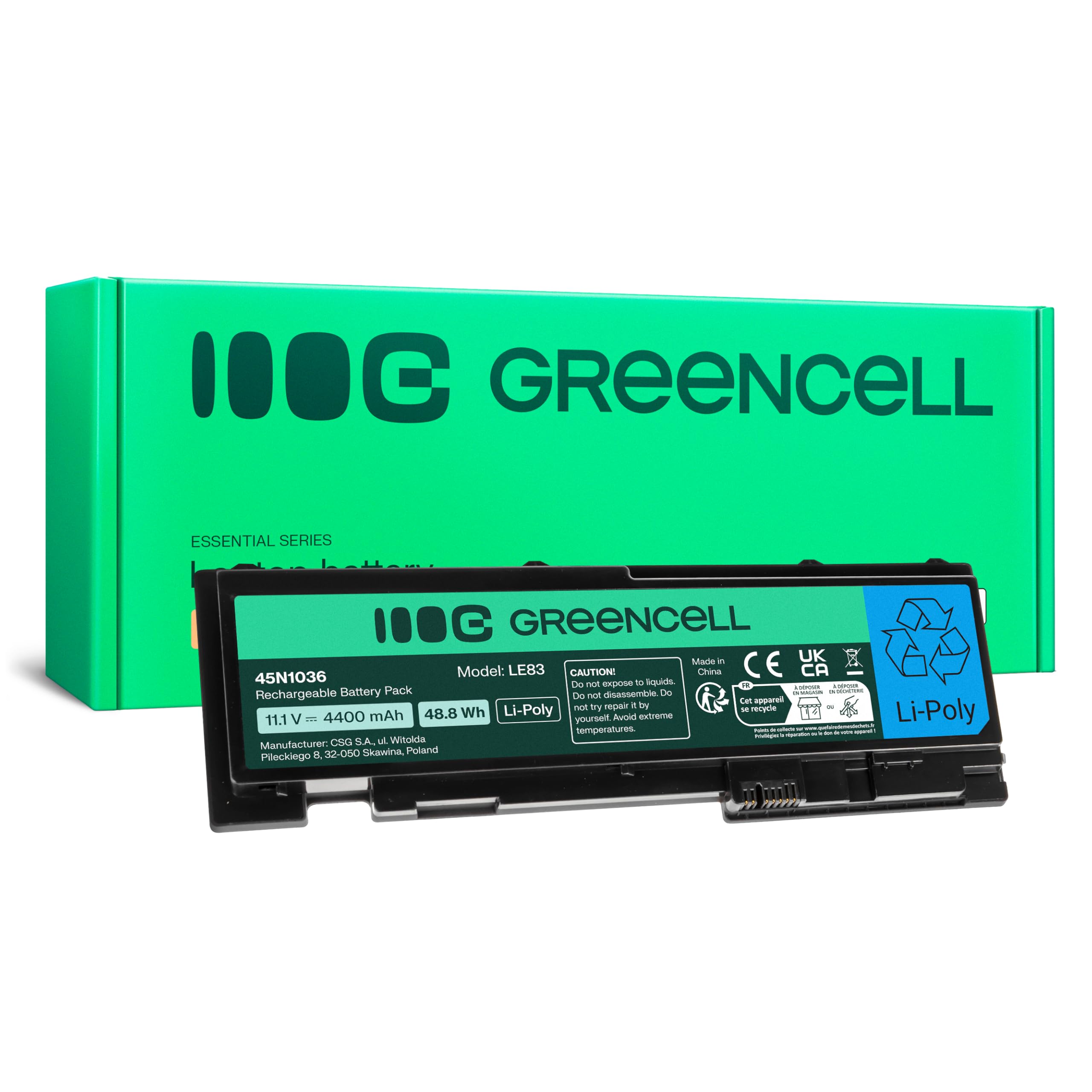 Green Cell Batterie Lenovo 45N1036 45N1037 45N1038 42T4844 42T4845 42T4846 42T4847 0A36287 0A36309 pour Lenovo ThinkPad T420s T430s T420si T430si
