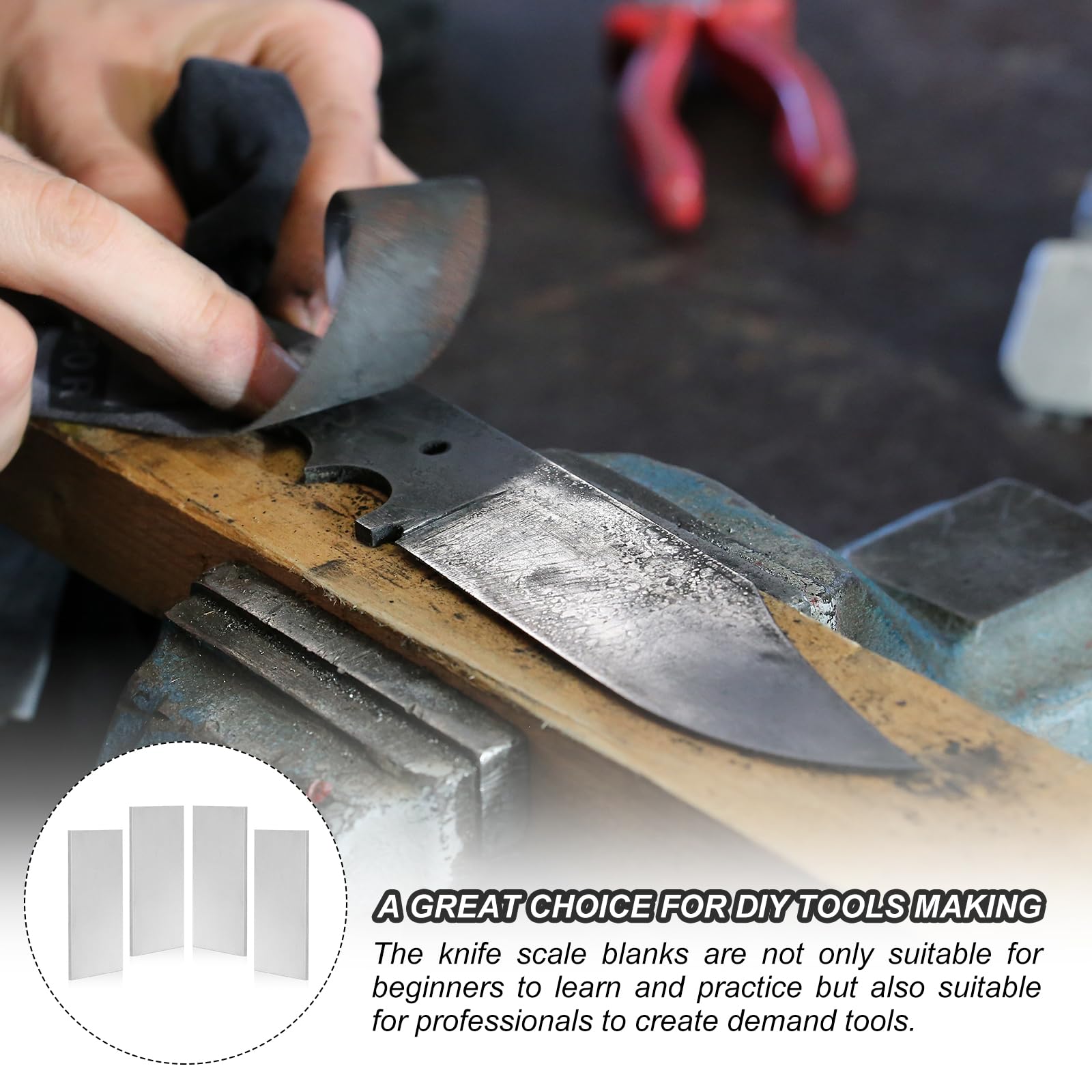 PATIKIL Acciaio 15N20 Realizzazione Coltelli 4" x 1-1/2" x 1/8" Piatto Lamiera Ricotto