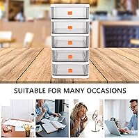 Vista 9 de VORCOOL Desktop Drawer Organizer 5 Drawer Storage Drawers Stationery Drawer Box Office Personal Organizer Plastic Vanity Containers for Storing
