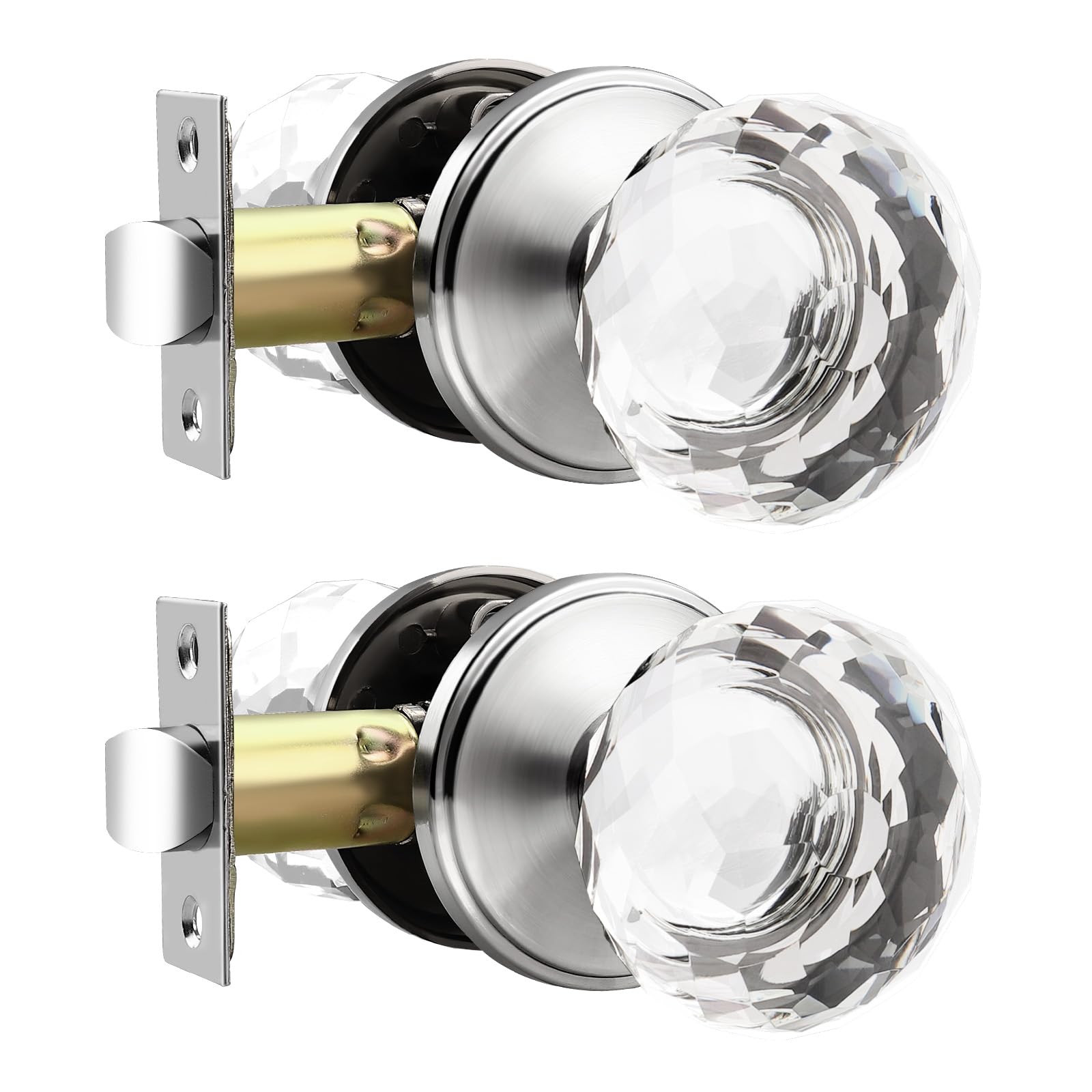 Elegant Black Crystal Door Knobs - 5 Pack -15