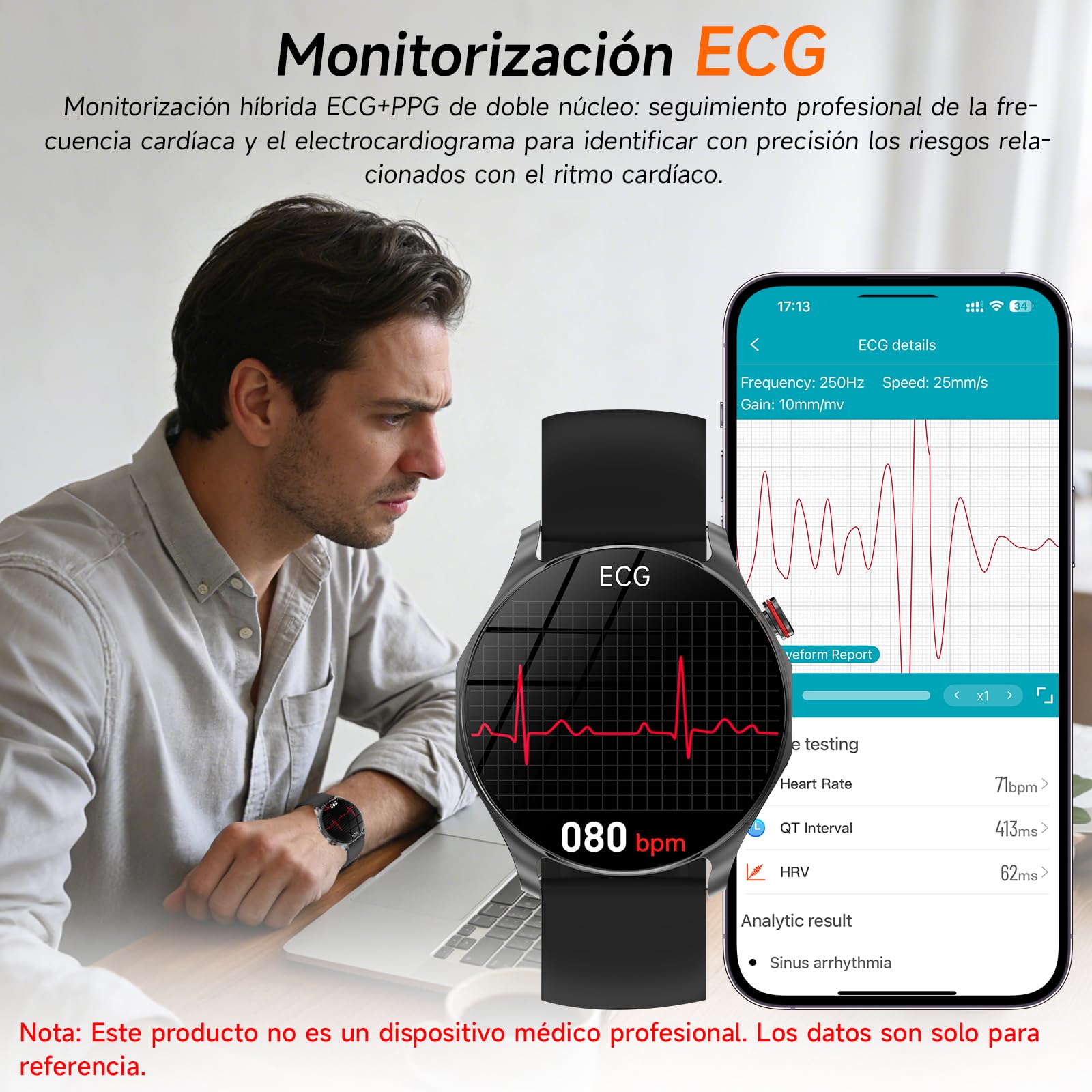 Reloj Inteligente Hombre Mujer con Llamadas Bluetooth, 1.43'' AMOLED Smartwatch con 100+ Modos Deportivos Pulsera Actividad para Android iOS (Negro)