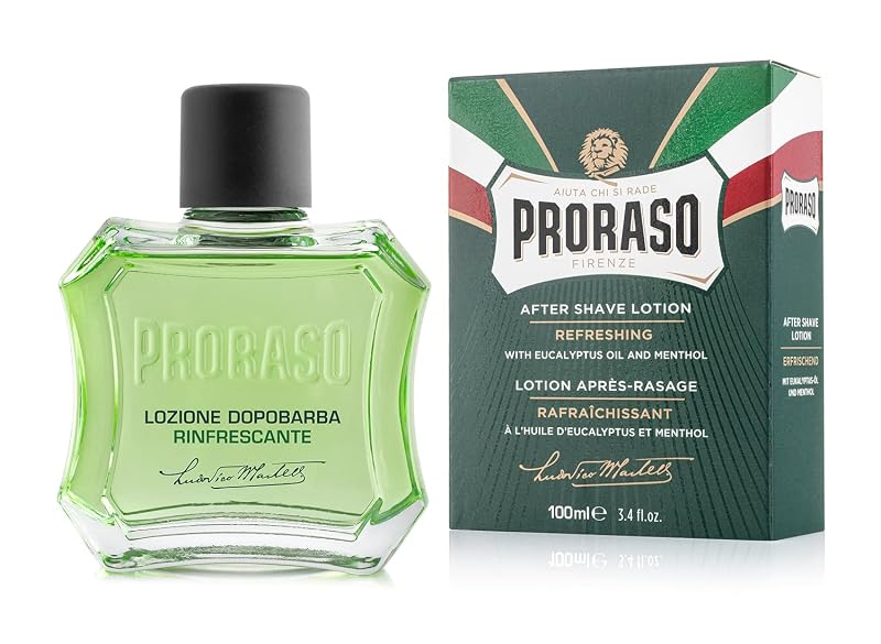 Loção pós-barba Proraso com óleo de eucalipto e mentol, 100 mL