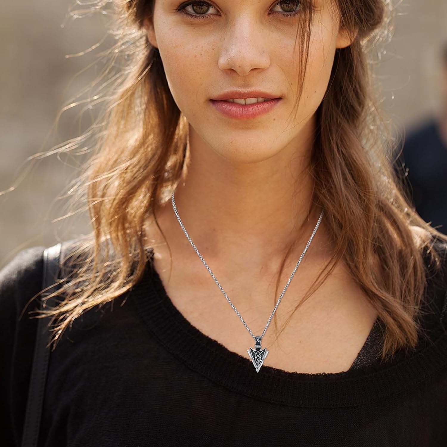 Viking Arrowhead Necklace for Men 925 Sterling Silver Celtic Knot Arrow Necklace for Men Arrow Pendant Viking Jewelry Gifts for Men Women - Image 5