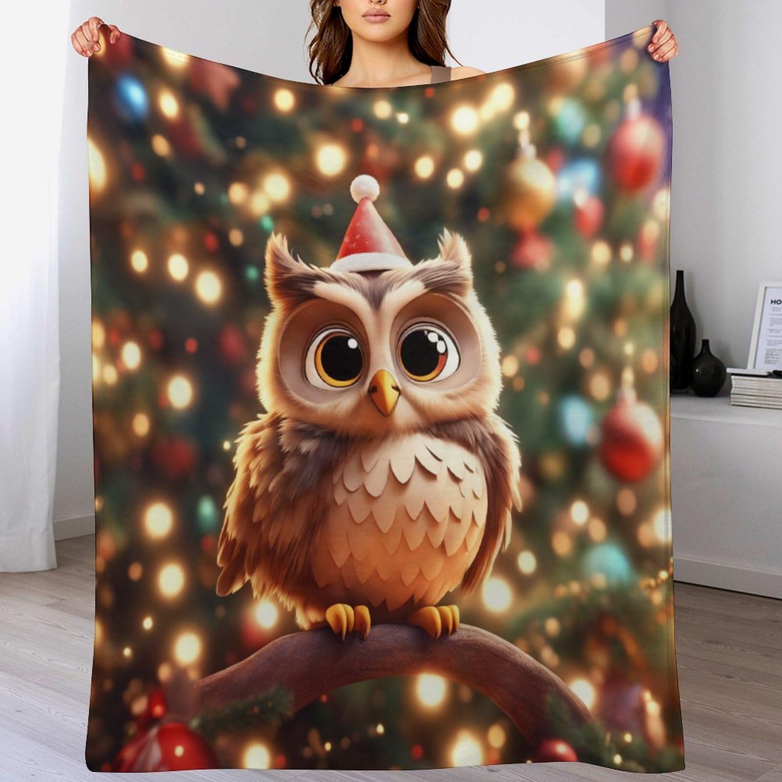Ggjjtt Owl Blanket Soft Fluffy Plush Bed Blankets Sofa Blanket, Flannel Blankets For Settees/Chairs/Bed - Lightweight, Warm, Cozy And Durable（180×200Cm）