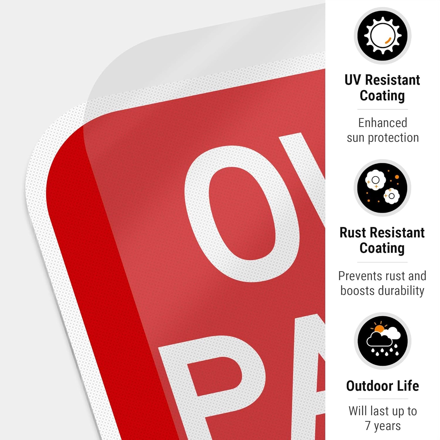 Owner Parking Only Unauthorized Vehicles Towed at Vehicle Owner's Expense Sign, 12x18 Inches, 3M EGP Reflective .063 Aluminum, Fade Resistant, Made in USA