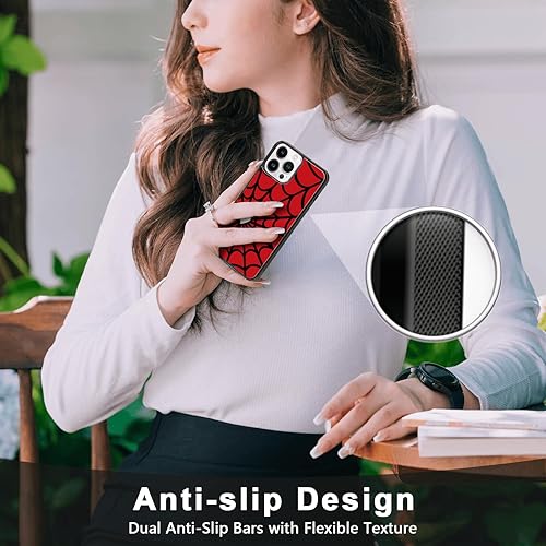 Vista 193 de Funda de teléfono de anime para iPhone 13/14 con diseño de telarañas de moda araña 2