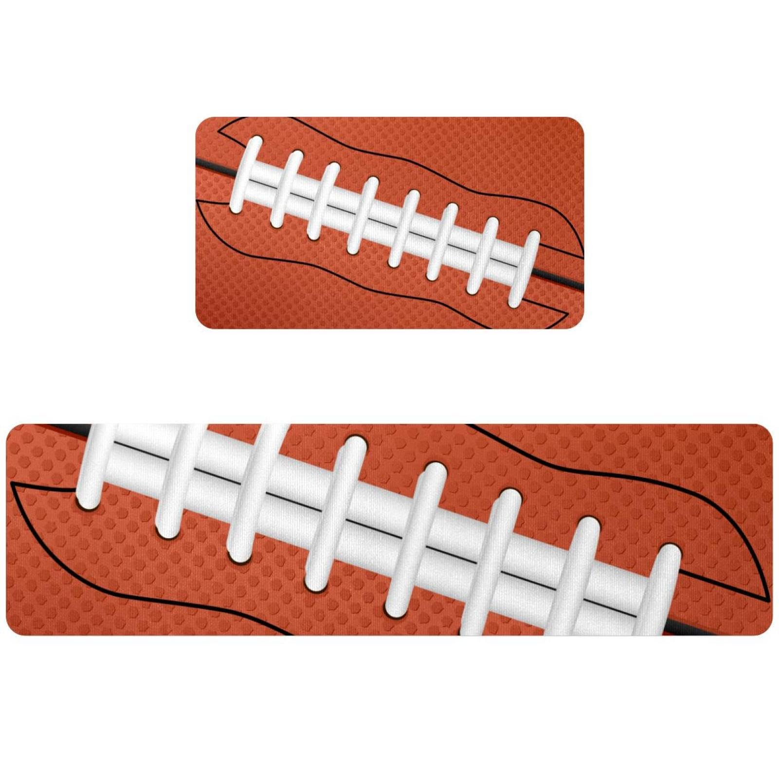 Tapete de cocina absorbente con textura deportiva, alfombra lavable de 2 piezas