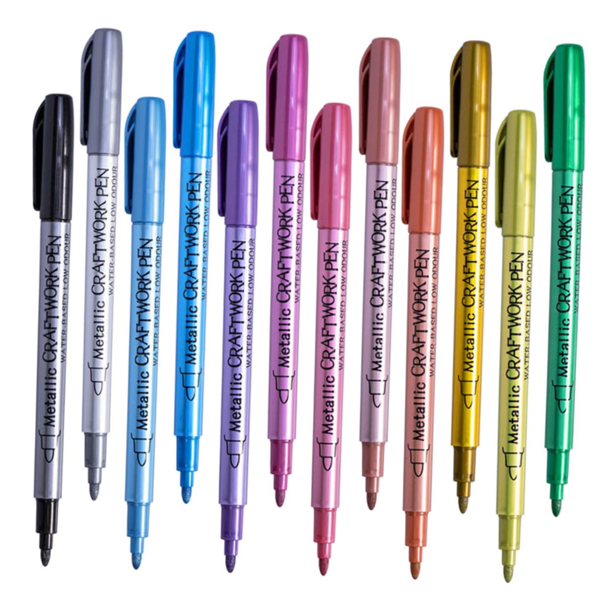 Lurrose 36pièces Métalliques Pour Peinture Feutres Multicolores Pour Toile Et Pneus De Peinture Pour