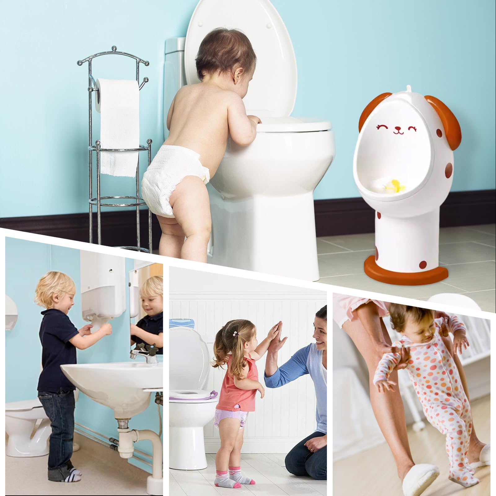 Addestramento per bambini | Vasino da addestramento per bambini | WC regolabile con animale pipì, orinatoio staccabile per bambini con mulino a mirante per bambini da 1 a 6 anni
