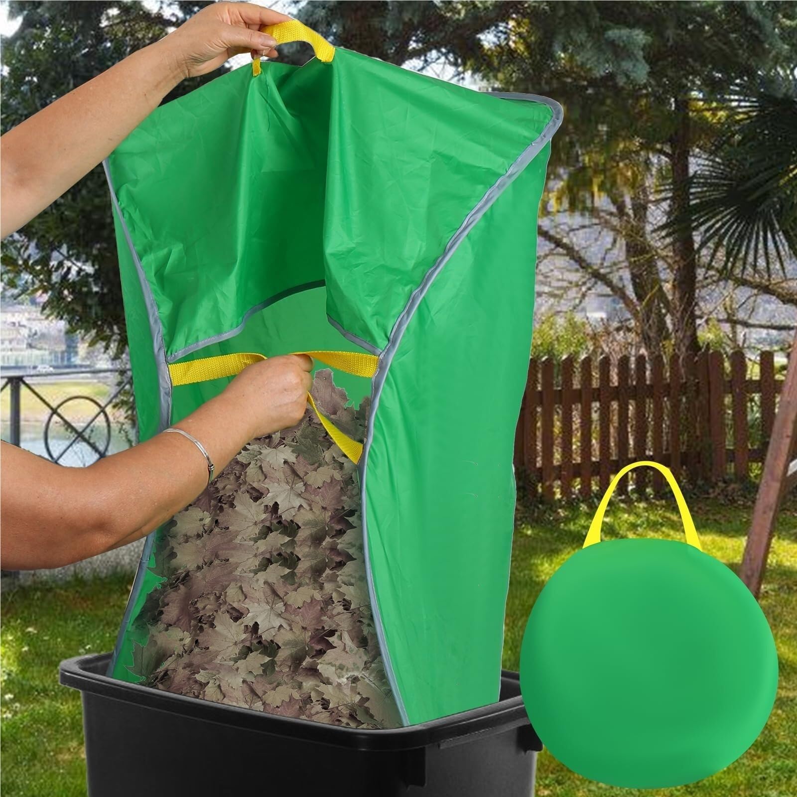 Bolsa para Residuos de Jardín Bolsa de recolección hojas plegable emergente | Jardín Reutilizable