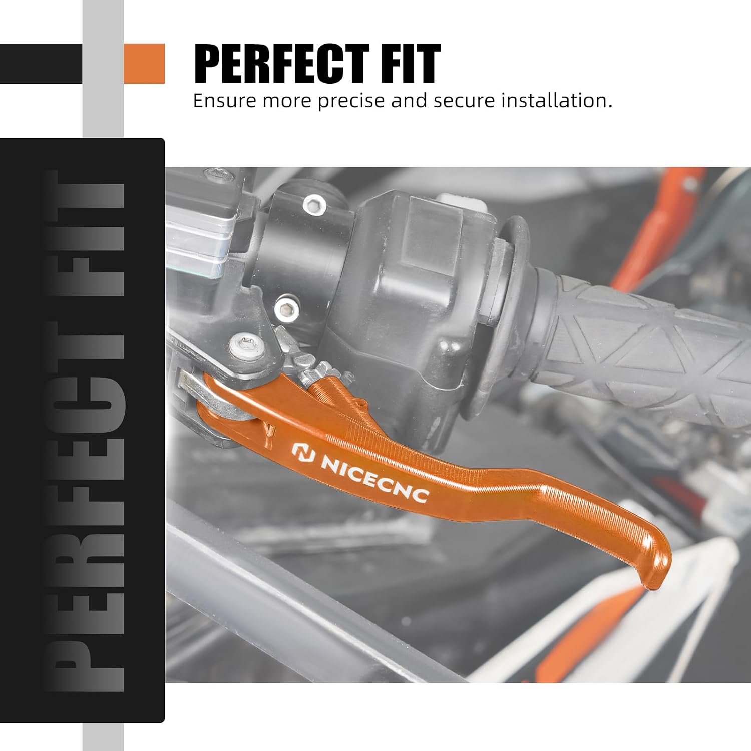 NICECNC Aluminum Shorty Clutch Lever Handle Clutch Lever Orange Compatible with 690 Enduro R/SMC R 2014-2023, Compatible with Husqvarna 701 Super Moto and Enduro 2016-2023, 700 SM/ES 2022, See Fitment