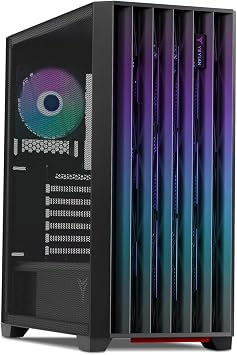 YEYIAN Phoenix Gaming Computer PC Case - Mesh, ATX Mid Tower, Up to 360mm Liquid Cooling 9 ARGB Fans with 4 PWM, Iron Mesh Side Panel, USB 3.2 I/O Port, ATX ITX for Gaming