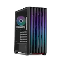YEYIAN Phoenix Gaming Computer PC Case - Mesh, ATX Mid Tower, Up to 360mm Liquid Cooling 9 ARGB Fans with 4 PWM, Iron Mesh Side Panel, USB 3.2 I/O Port, ATX ITX for Gaming