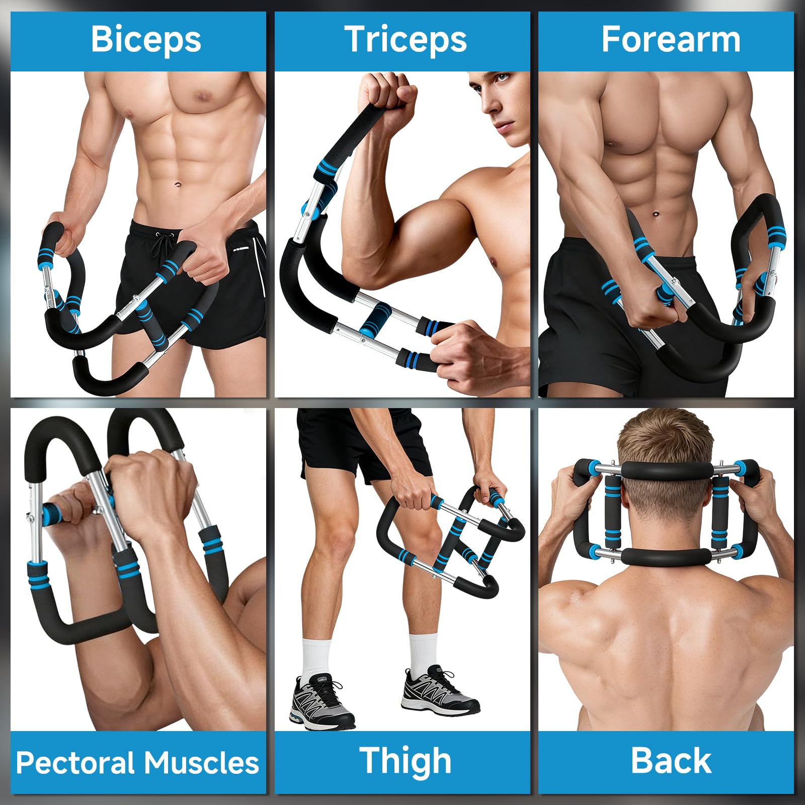 Twister Armtrainer, Appareil de Musculation Réglable (18KG-50KG), Portable Barre de Torsion avec Design Amovible, Entraînement Complet des Pectoraux, Bras et Avant-Bras à la Maison