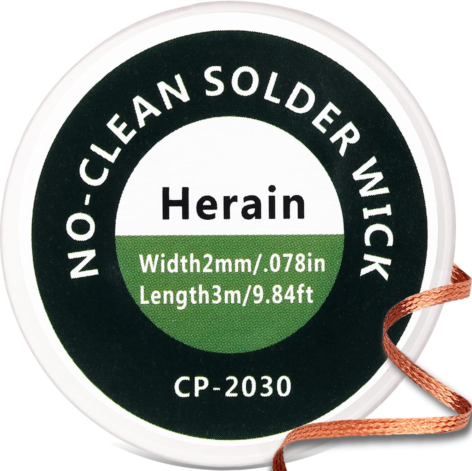Herain No-Clean Solder Wick, Desoldering Braided Wicks, Desoldering Wicks Removal Tool Solder Sucker, Desoldering Wick Used to Remove the Solder and Disassemble Electrical Components