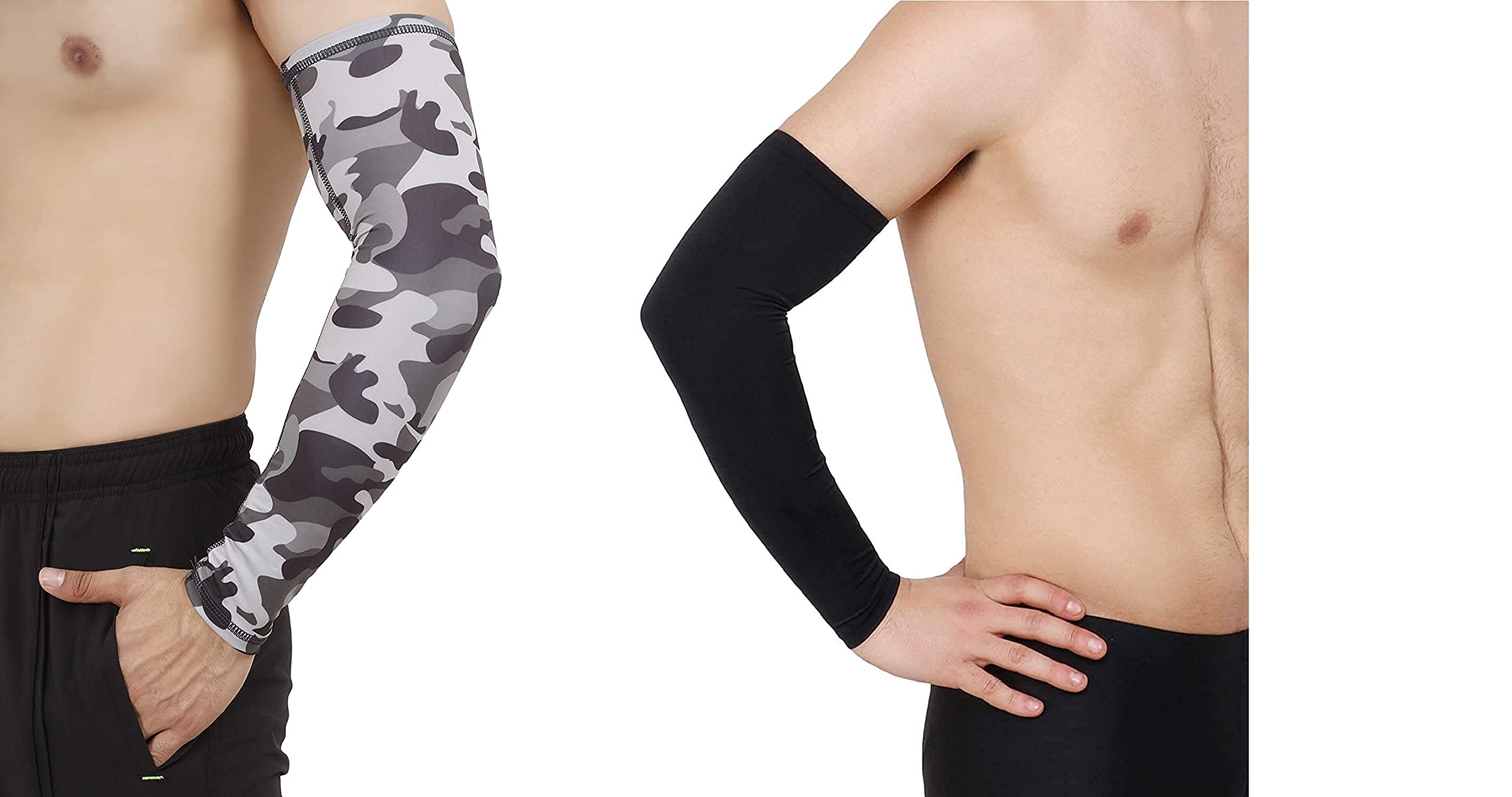 UNBEATABLE High Performance Arm Sleeves for Athletic Arm Sleeves Perfect for Bike Riding,Cycling Lymphedema, Basketball & Outdoor Activities PACK OF 2