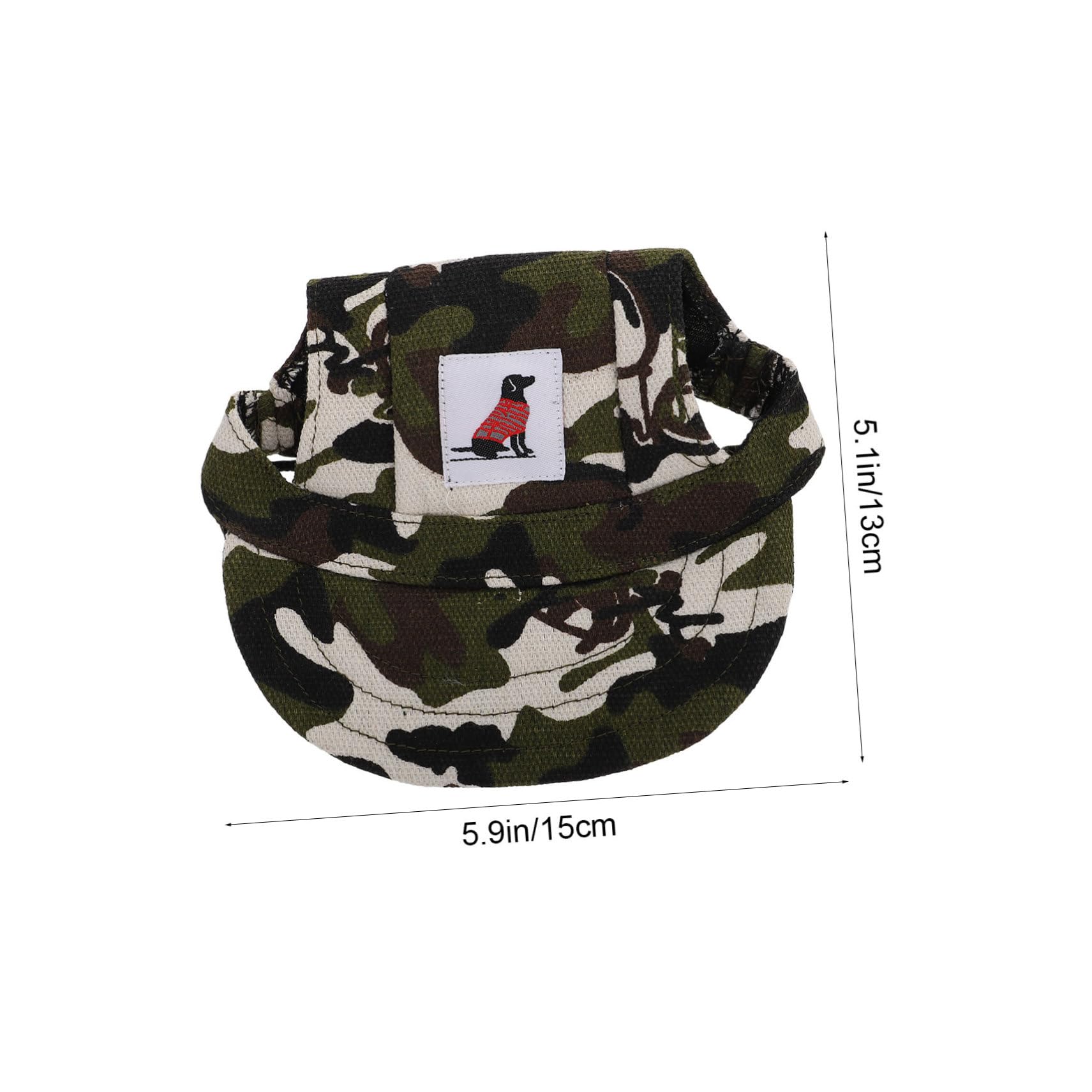 Abaodam Adjustable Dog Baseball Cap with Ear Lightweight and Breathable Pet Visor Hat for Sun Protection Stylish Camouflage Design Dog Accessory for