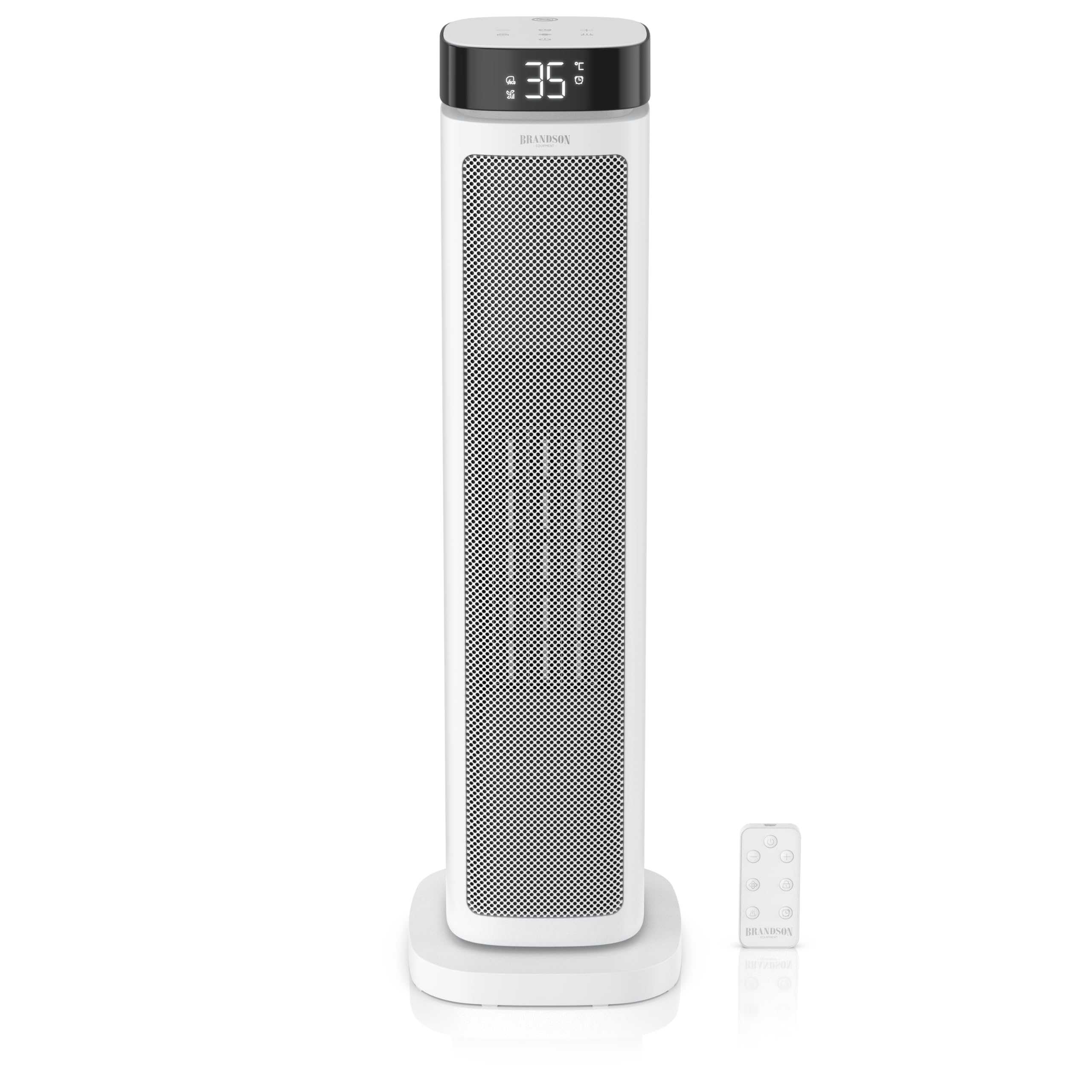 Brandson - Heizlüfter mit Fernbedienung - energiesparend ECO Modus – 2000 Watt Heater - mit Oszillation - 2 Heizstufen - Überhitzungs- und Umkippschutz - Badezimmer Schlafzimmer Baby Kinderzimmer