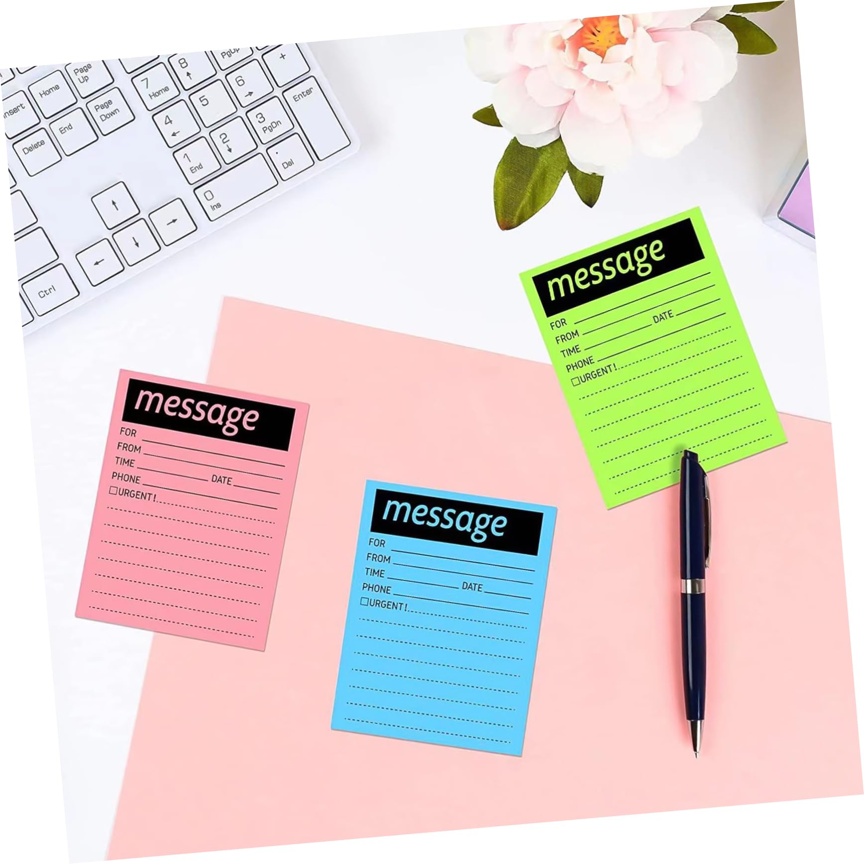 Housoutil 5 Stück Multifunktionale Haftnotizen Farben Selbstklebende Notizzettel für Büro Schule Haushalt Tragbare Memo Pads mit Stark Haftender Oberfläche für Tägliche Notizen und