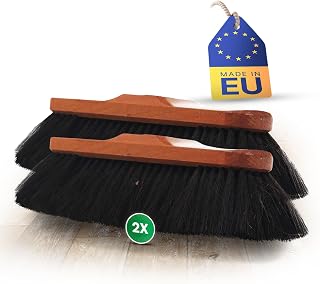 Novaliv 2 escobillones de mezcla de crin, pelo fino de animales, cepillos de mano