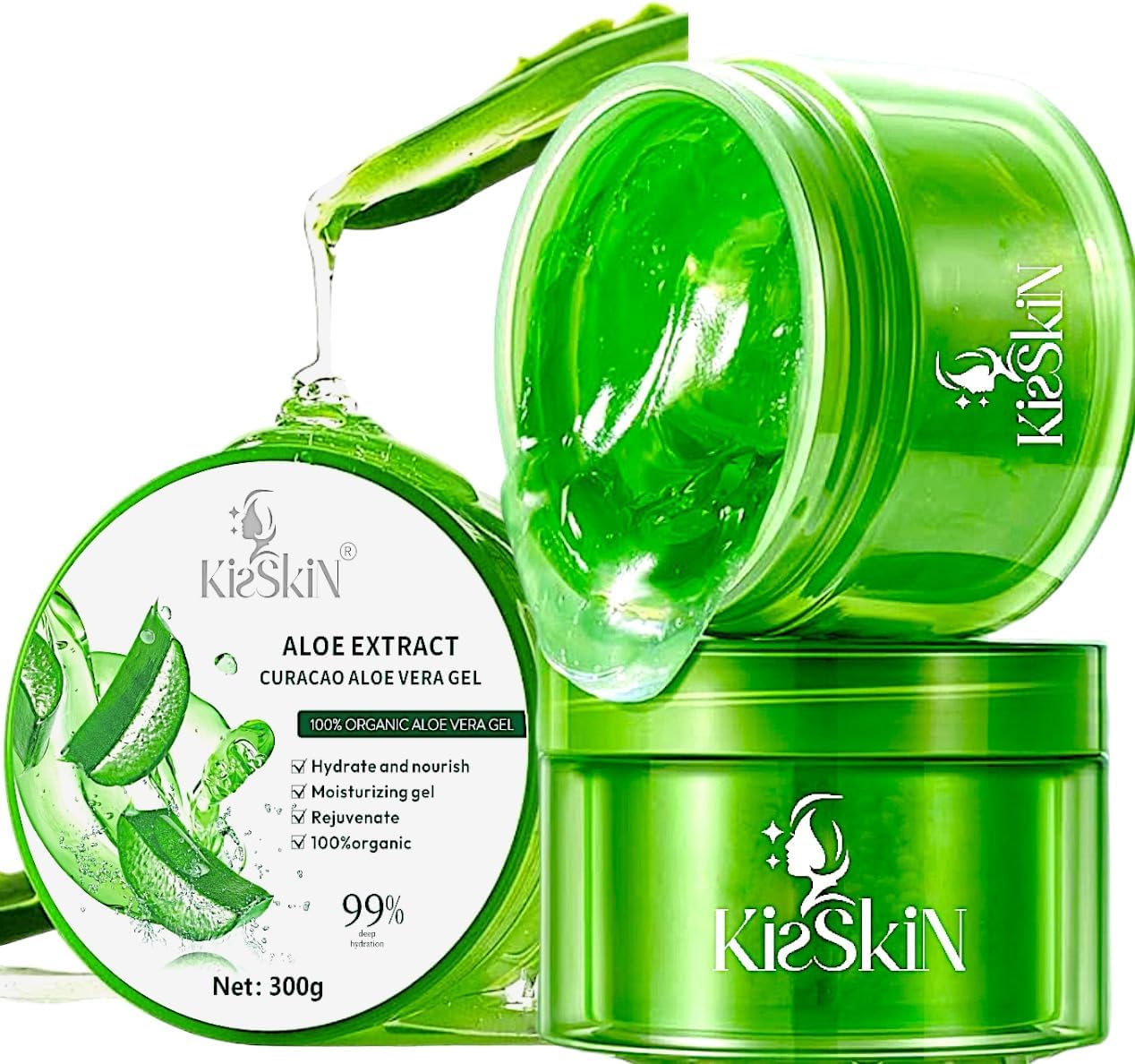 - Organic Aloe Vera Gel, 100% Pure Soothing Moisturizer And Hydrating Gel, Fast Absorbing, Unscented,For Face, Body, Hair And Skin, No Alcohol And Unscented 10.5oz