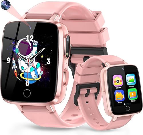 Miniatura 10 de Reloj inteligente para niños, 1.54 pulgadas, pantalla táctil HD con 26 juegos, cámara, grabadora de video, música, podómetro, calendario de reloj