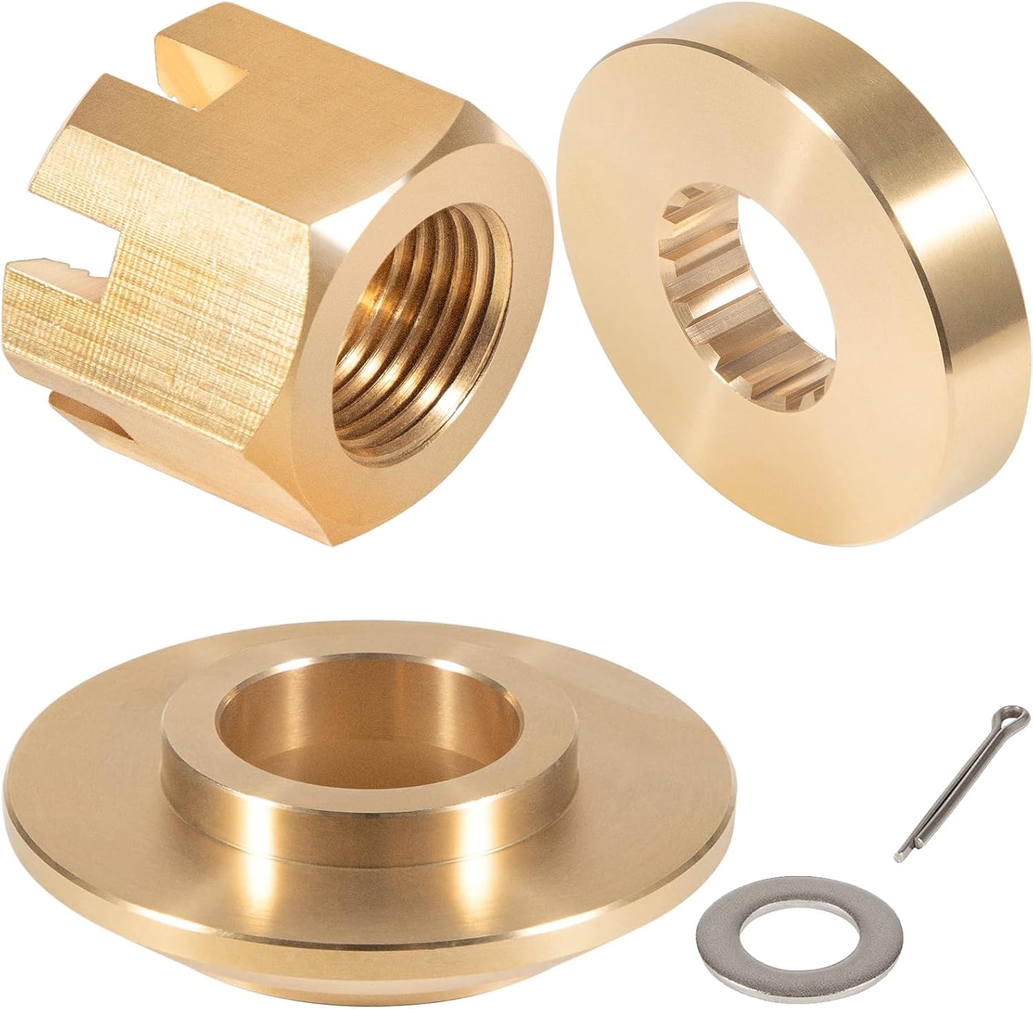 Replacement for 6E5-45987-01 Propeller Installation Hardware Tool Kit for Yamaha Outboard Engine 150HP-300HP, Thrust Washer/Spacer/Washer/Nut and Cotter Pin