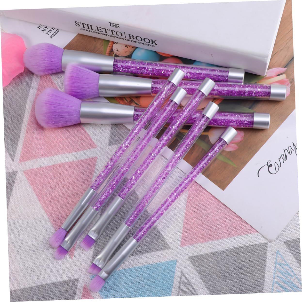 MAGICLULU -teiliges Make-up-pinsel-set -teiliges Set mit Pailletten-griffborsten für Damen und Herren Tägliches Make-up