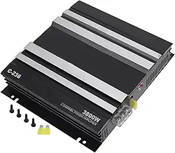Amplificador Car Audio 2 Canais 3800W Potência Máxima Som Automotivo, Conexão Stereo, Design em Preto para modulo taramps, amplificador de som