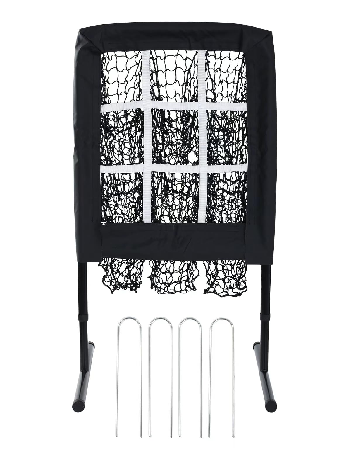YINGYUDZSW Baseball Pitching Net with 9-Hole Strike Zone, Adjustable Height&Tear-Resistant for Batting Pitching Training, Portable Baseball Softball Pitching Net for Youth Adults Outdoor Practice
