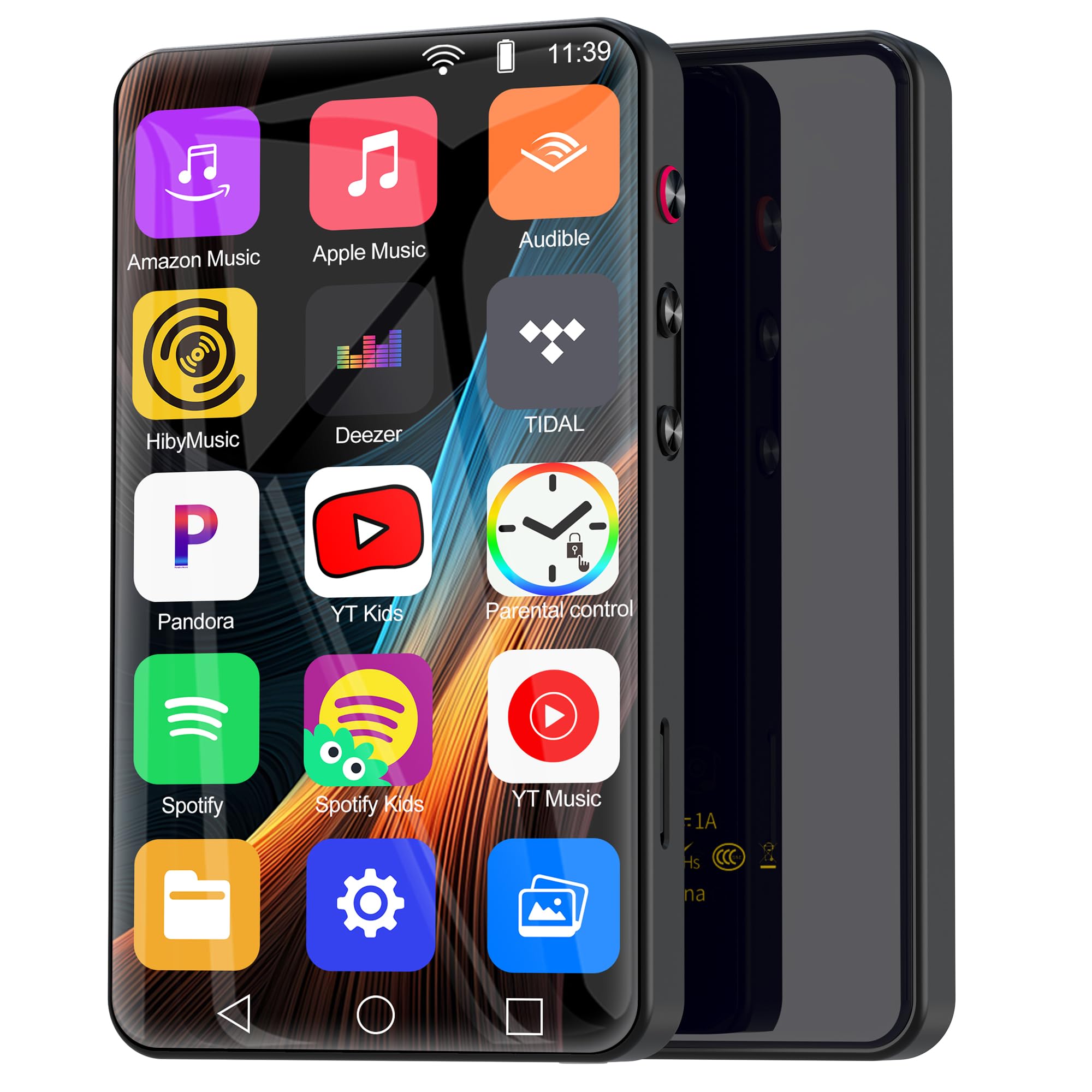Photo 1 of 144GB MP3 Player with Bluetooth and WiFi, Parental Control HD 4" Full Touch Screen MP4 Player with Spotify,Amazon Music,Pandora,YouTube,Android Mainstrem Media Music Player for Kids up to 1TB, Black
