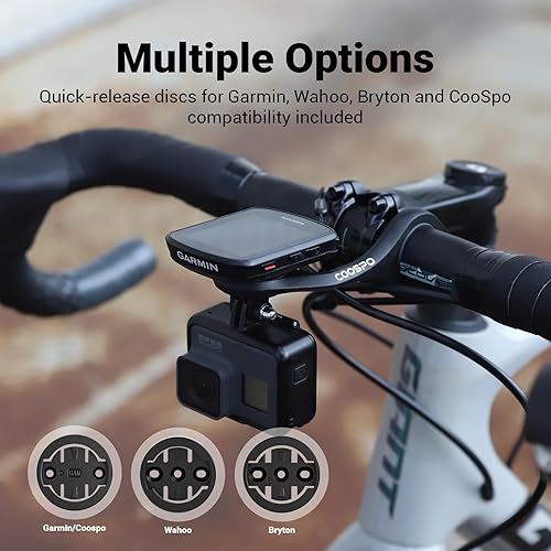 Miniatura 3 de CooSpo Soporte para computadora de bicicleta, soporte extendido para computadora de ciclismo frontal, compatible con Garmin, Wahoo, Bryton,