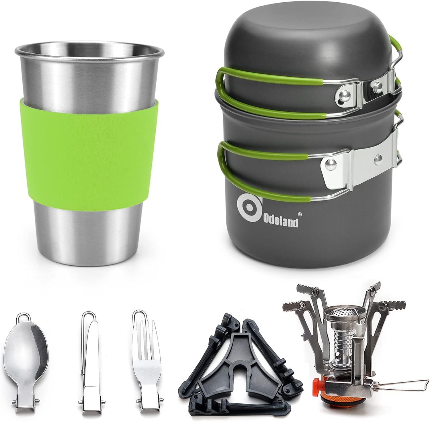 odoland camping cookware kit