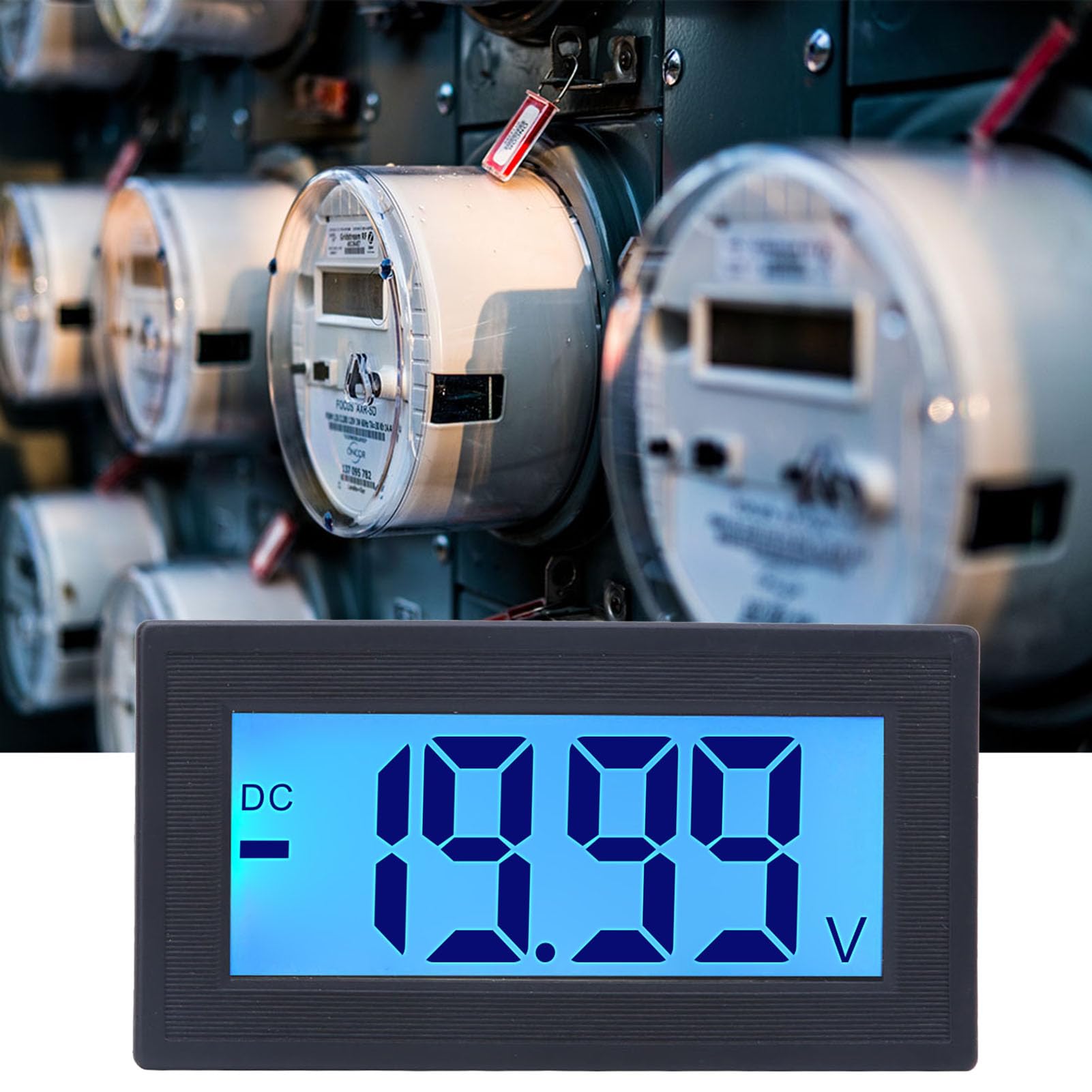 Digital DC Voltmeter mit LCD-Display, 0-20V Messbereich, AC100-240V Netzteil