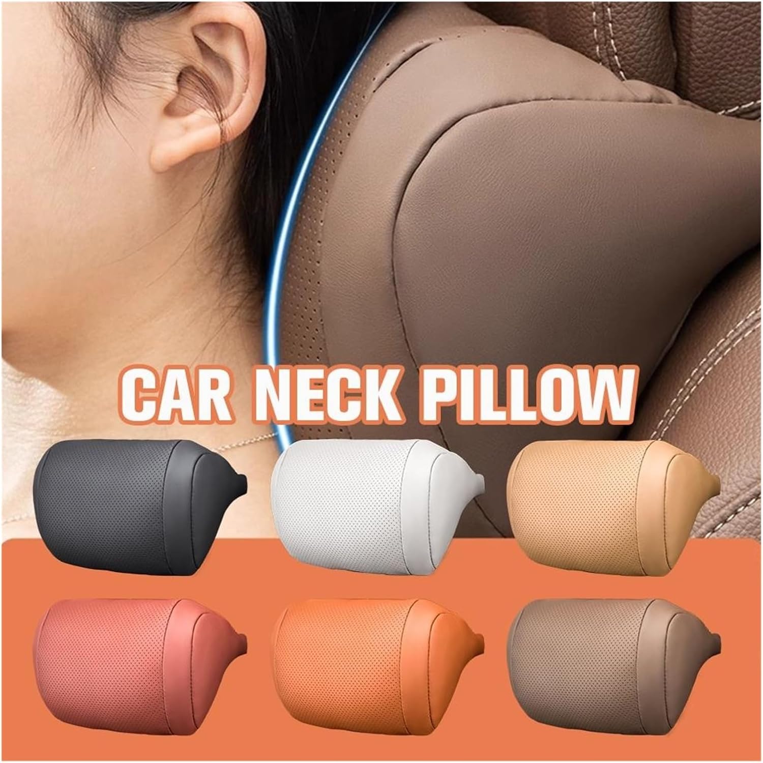 Fit for Seat Headrest Comfortable Breathable Support Pillow Ultra-Soft Comfort Relieves(E)