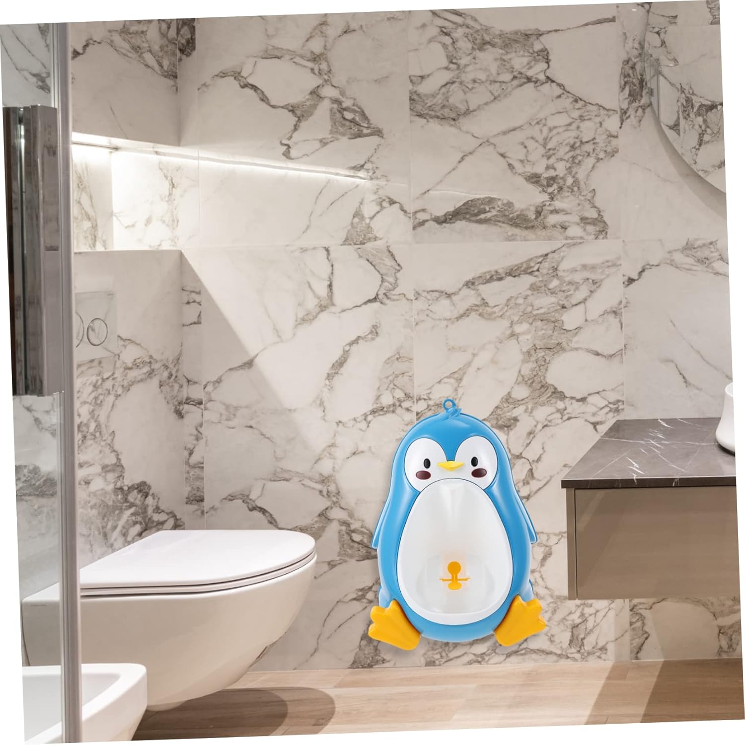 Penguin Shape Boy Training Urinal Wall-Mounted Baby Pee Potty for Boys Easy to Clean for Potty Training in Home or Nursery